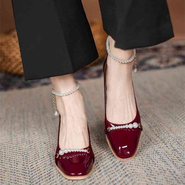 2021 temperament high heeled red single 2021 spring new thick heel pearl french mary jane women's shoes yw lojc, Black
2021 temperament high heeled red single 2021 spring new thick heel pearl french mary jane women's shoes yw lojc, Black