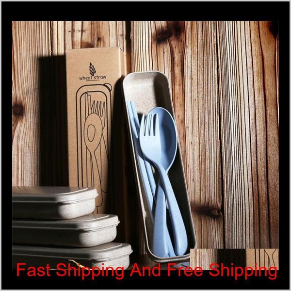 3pcs/set new portable wheat straw spoon fork chopsticks set tableware eco-friendly 4 colors reusable wheat straw travel qyluhh sweet07 
3pcs/set new portable wheat straw spoon fork chopsticks set tableware eco-friendly 4 colors reusable wheat straw travel qyluhh sweet07