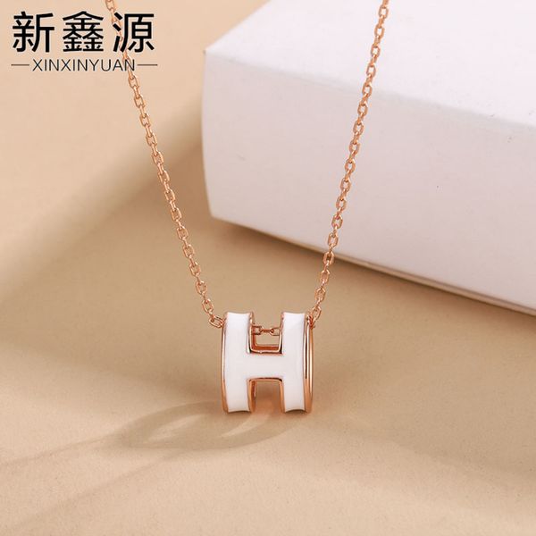 necklace s925 silver letter female minority light luxury enamel pendant 18k gold clavicle simple
necklace s925 silver letter female minority light luxury enamel pendant 18k gold clavicle simple
