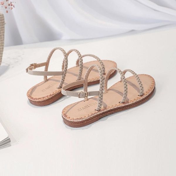 sandals roman knitted handmade narrow band women buckle strap gladiator sandalias open toe soft bottom flats beach shoes, Black
sandals roman knitted handmade narrow band women buckle strap gladiator sandalias open toe soft bottom flats beach shoes, Black