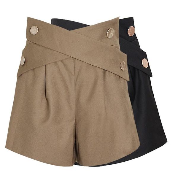 women's shorts 2021 spring summer temperament solid color casual bottoms high waist a-line suit wide-leg female trend, White;black
women's shorts 2021 spring summer temperament solid color casual bottoms high waist a-line suit wide-leg female trend, White;black