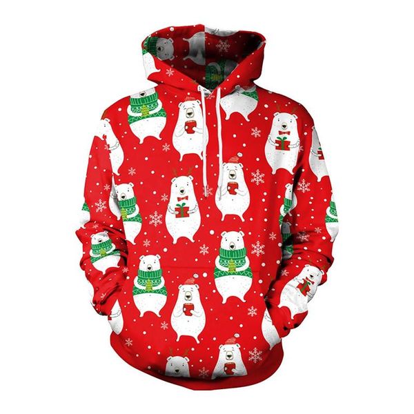 men's sweaters men women autumn winter ugly christmas sweater 3d bear print pullover hoodies sweatshirts couple funny holiday party xma, White;black
men's sweaters men women autumn winter ugly christmas sweater 3d bear print pullover hoodies sweatshirts couple funny holiday party xma, White;black