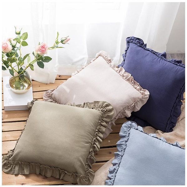 45x45cm plain color cotton flounce frill pillowcase ruffle lace cushion cover pillow cover backrest
45x45cm plain color cotton flounce frill pillowcase ruffle lace cushion cover pillow cover backrest