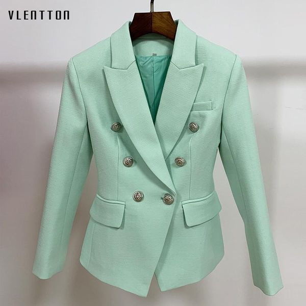 women's suits & blazers 2021 designer green office lady blazer chic lion buttons double breasted jacket female outwear, White;black
women's suits & blazers 2021 designer green office lady blazer chic lion buttons double breasted jacket female outwear, White;black