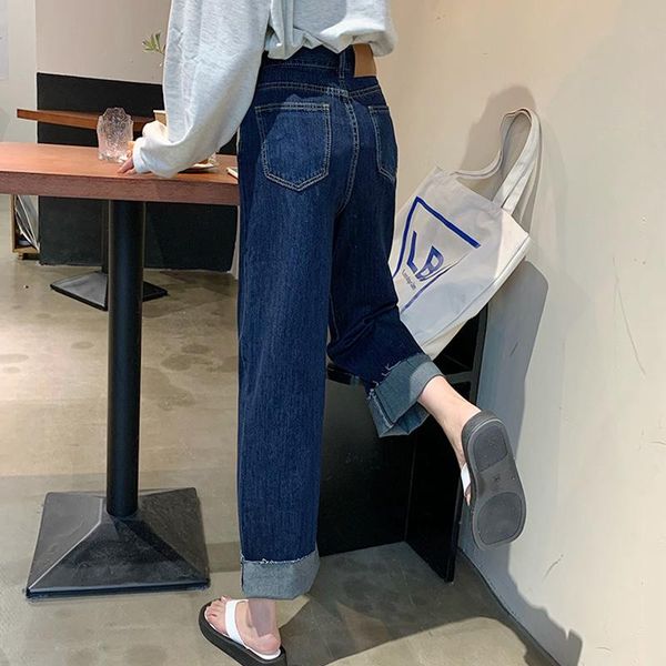 women's jeans spring and autumn straight tube loose 2021 chic hong kong style small man high waist thin wide leg pants, Blue
women's jeans spring and autumn straight tube loose 2021 chic hong kong style small man high waist thin wide leg pants, Blue