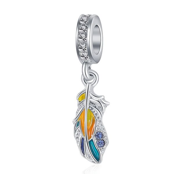 1pcs pretty colored feathers pendant diy beads adapting to original pandora charm bracelet ladies jewelry making gifts, Silver
1pcs pretty colored feathers pendant diy beads adapting to original pandora charm bracelet ladies jewelry making gifts, Silver