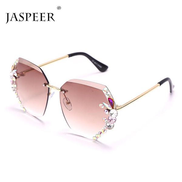 sunglasses jaspeer 2021 rimless women brand designer alloy frame oversize gradient sun glasses female shades for, White;black
sunglasses jaspeer 2021 rimless women brand designer alloy frame oversize gradient sun glasses female shades for, White;black