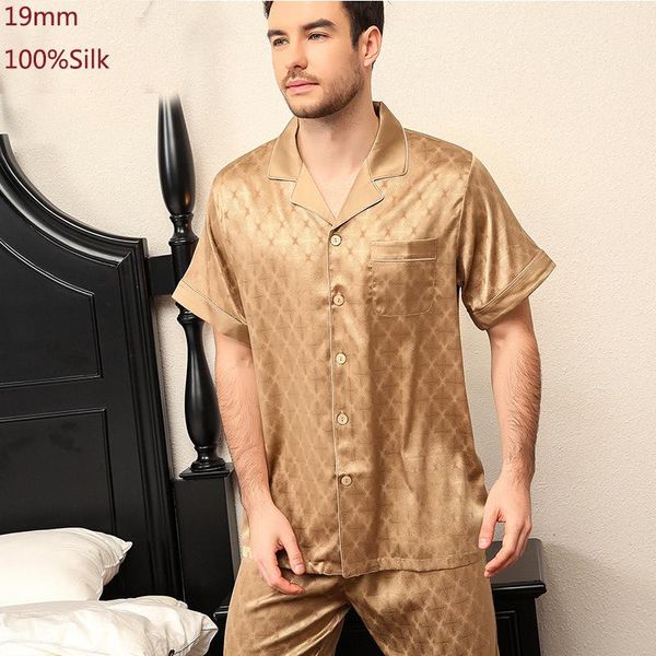 19mm real 100% silk pajamas men suit sleepwear spring summer shirt short sleeve gold color solid men 100% silk pajamas, Black;brown
19mm real 100% silk pajamas men suit sleepwear spring summer shirt short sleeve gold color solid men 100% silk pajamas, Black;brown