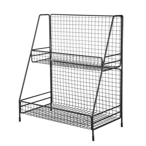 2 tiers kitchen bathroom countershelf corner storage rack organizer metal
2 tiers kitchen bathroom countershelf corner storage rack organizer metal