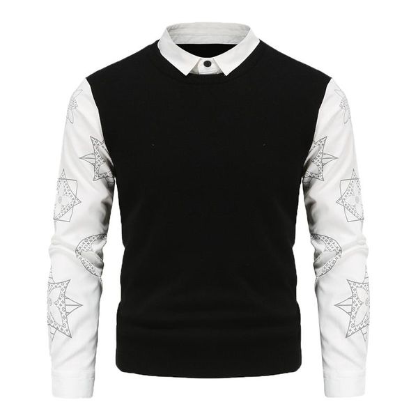 men's casual shirts autumn and winter british slim striped printed shirt fake two piece turn down collar button up vintage clothes 4, White;black
men's casual shirts autumn and winter british slim striped printed shirt fake two piece turn down collar button up vintage clothes 4, White;black