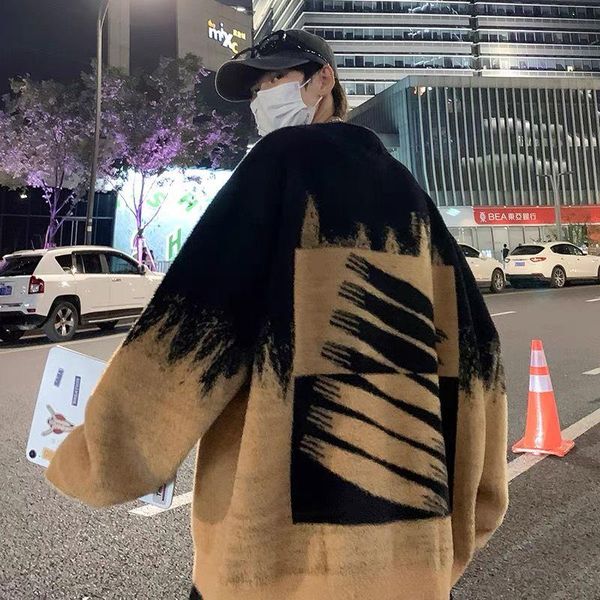 men's sweaters autumn and winter xingang style lazy sweater male ins student tie dyed jacket couple's blouse female, White;black
men's sweaters autumn and winter xingang style lazy sweater male ins student tie dyed jacket couple's blouse female, White;black