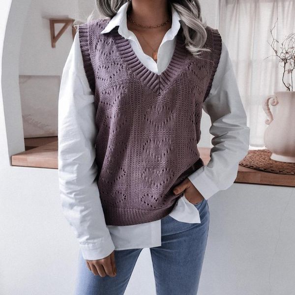 women's sweaters autumn casual solid sweater women v-neck sleeveless loose hollow chunky knitted pullover bottom jumper vest, White;black
women's sweaters autumn casual solid sweater women v-neck sleeveless loose hollow chunky knitted pullover bottom jumper vest, White;black