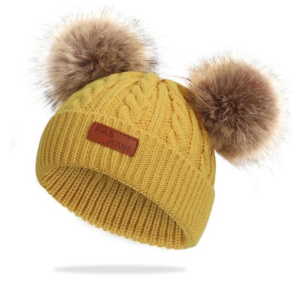 2021 new fashion children winter hats baby kids girl solid knitted beanies caps hair ball thick baby boys girls winter warm hat, Yellow
2021 new fashion children winter hats baby kids girl solid knitted beanies caps hair ball thick baby boys girls winter warm hat, Yellow