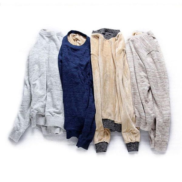 men's sweaters men thicken fur lined pullovers solid color fashion clothing outwear long sleeve shirt fall winter, White;black
men's sweaters men thicken fur lined pullovers solid color fashion clothing outwear long sleeve shirt fall winter, White;black