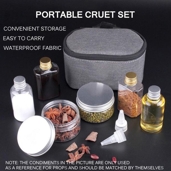 outdoor bags picnic camping storage bag spice bottle set bbq sauce container self-driving carrier
outdoor bags picnic camping storage bag spice bottle set bbq sauce container self-driving carrier