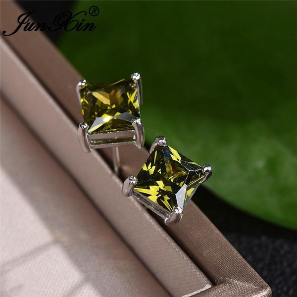 stud august birthstone olive green crystal princess square earrings for women men silver stacking daily bone earring wedding cz, Golden;silver
stud august birthstone olive green crystal princess square earrings for women men silver stacking daily bone earring wedding cz, Golden;silver