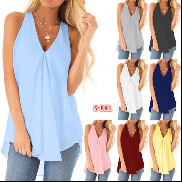 oversize clothes sleeveless womens chiffon shirt summer loose sleeveless solid color ladies blouse plus size casual shirts, White
oversize clothes sleeveless womens chiffon shirt summer loose sleeveless solid color ladies blouse plus size casual shirts, White