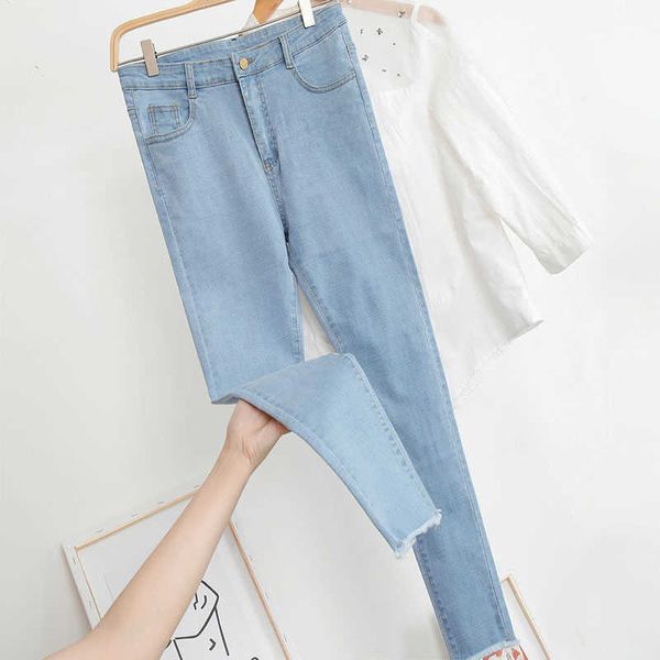 spring high waist jeans woman thin slim hips leg opening tassle jeans elastic denim pencil skinny jeans ankle-length pants d79 210608, Blue
spring high waist jeans woman thin slim hips leg opening tassle jeans elastic denim pencil skinny jeans ankle-length pants d79 210608, Blue