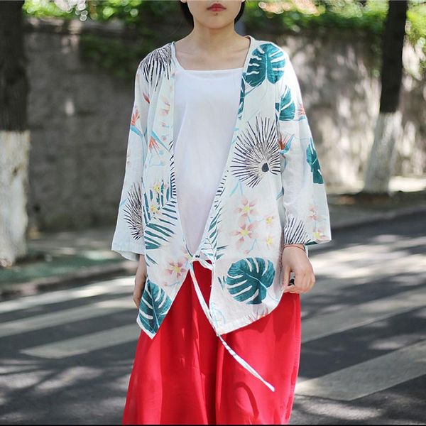 women's blouses & shirts origoods chinese style print kimono blouse women thin silk linen casual summer shirt blusas d008, White
women's blouses & shirts origoods chinese style print kimono blouse women thin silk linen casual summer shirt blusas d008, White