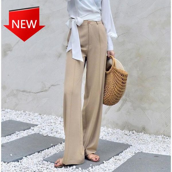 women's pants & capris n elastic high waist palazzo streetwear elegant office ladies trousers spring wide leg khaki wome, Black;white
women's pants & capris n elastic high waist palazzo streetwear elegant office ladies trousers spring wide leg khaki wome, Black;white