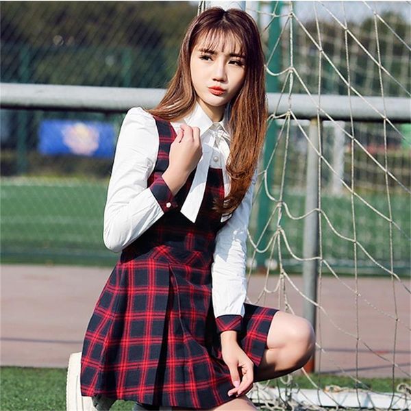 casual dresses 3 colors pcs british style women's preppy student uniform school set long-sleeve pleated sailor dress, Black;gray
casual dresses 3 colors pcs british style women's preppy student uniform school set long-sleeve pleated sailor dress, Black;gray