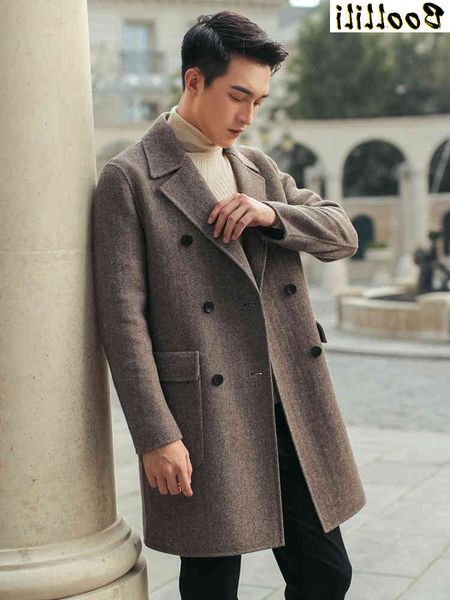 boollili men's wool coat 2021 long woolen jacket men double breasted korean casual mens overcoats abrigos hombre, Black;brown
boollili men's wool coat 2021 long woolen jacket men double breasted korean casual mens overcoats abrigos hombre, Black;brown