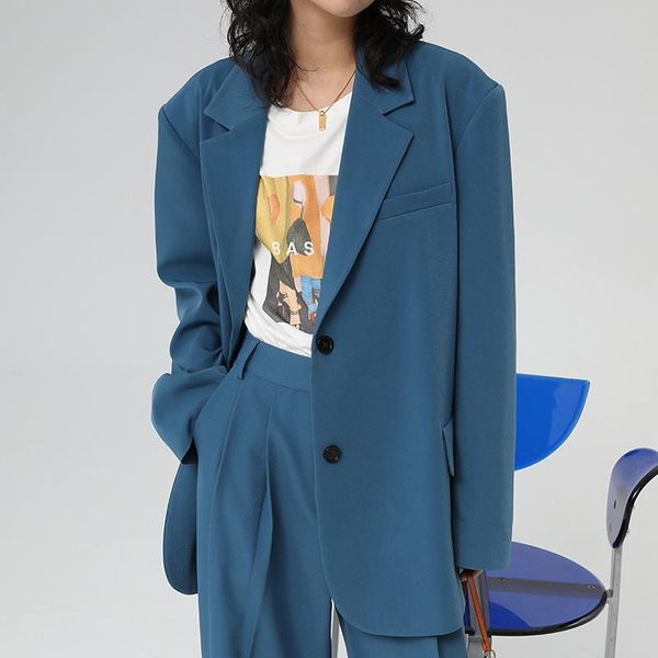women's suits & blazers womens blazer jackets office lady korean england casual loose solid work suit coats female outerwear, White;black
women's suits & blazers womens blazer jackets office lady korean england casual loose solid work suit coats female outerwear, White;black