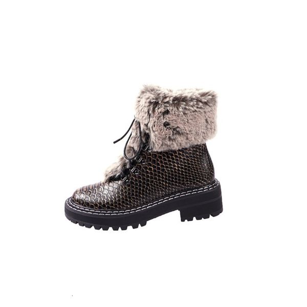 2021 autumn and winter new fish rock bottom short round-headed girdle retro-thick snow boots u1cm, Black
2021 autumn and winter new fish rock bottom short round-headed girdle retro-thick snow boots u1cm, Black