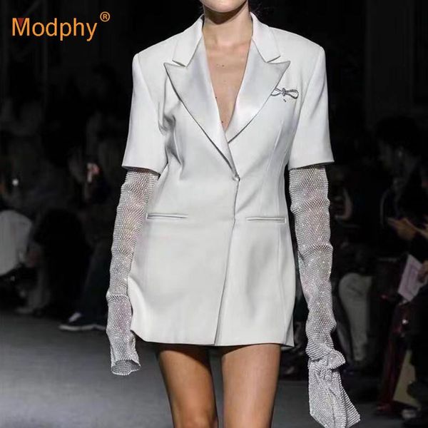 women's trench coats fishnet stitching long-sleeved blazer coat crystal diamond slim evening party female 2021 autumn fashion clothing, Tan;black
women's trench coats fishnet stitching long-sleeved blazer coat crystal diamond slim evening party female 2021 autumn fashion clothing, Tan;black