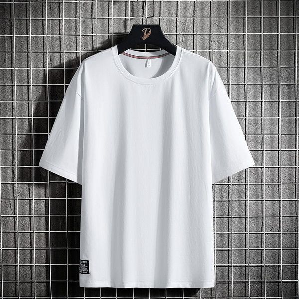 men's casual shirts pure cotton short sleeve t-shirt round neck clothes 2021 fashion brand youth student versatile large, White;black
men's casual shirts pure cotton short sleeve t-shirt round neck clothes 2021 fashion brand youth student versatile large, White;black