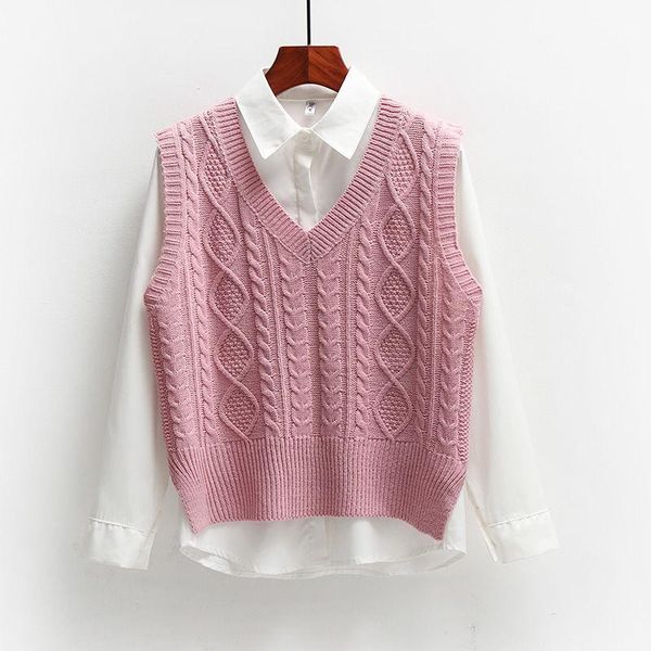 women's vests vest women solid short loose trendy korean style sleeveless knitted v-neck all-match female coats simple leisure outwear, Black;white
women's vests vest women solid short loose trendy korean style sleeveless knitted v-neck all-match female coats simple leisure outwear, Black;white