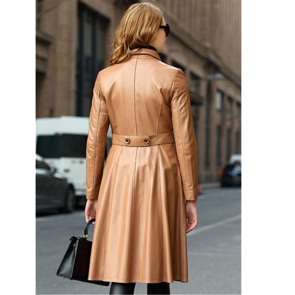 women's leather & faux women spring autumn 2021 real sheepskin jacket fashion lady windbreaker coat boutique outerwear plus siz, Black
women's leather & faux women spring autumn 2021 real sheepskin jacket fashion lady windbreaker coat boutique outerwear plus siz, Black