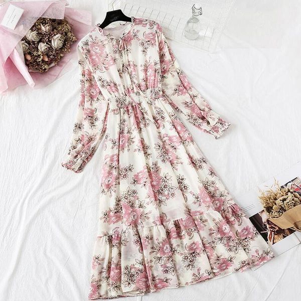 casual dresses autumn women vintage floral print ruffles flare sleeve chiffon midi dress female party long vestidos, Black;gray
casual dresses autumn women vintage floral print ruffles flare sleeve chiffon midi dress female party long vestidos, Black;gray