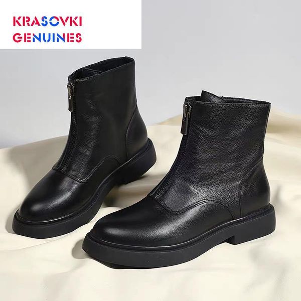 boots krasovki front zipper women's short 2021 autumn fashion thick bottom solid slip winter flat breathable, Black
boots krasovki front zipper women's short 2021 autumn fashion thick bottom solid slip winter flat breathable, Black