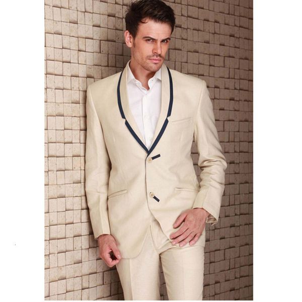 men's suits & blazers homme suit made under order handmade bege men skinny serve from bridegroom's wedding to evening two parts y9, White;black
men's suits & blazers homme suit made under order handmade bege men skinny serve from bridegroom's wedding to evening two parts y9, White;black