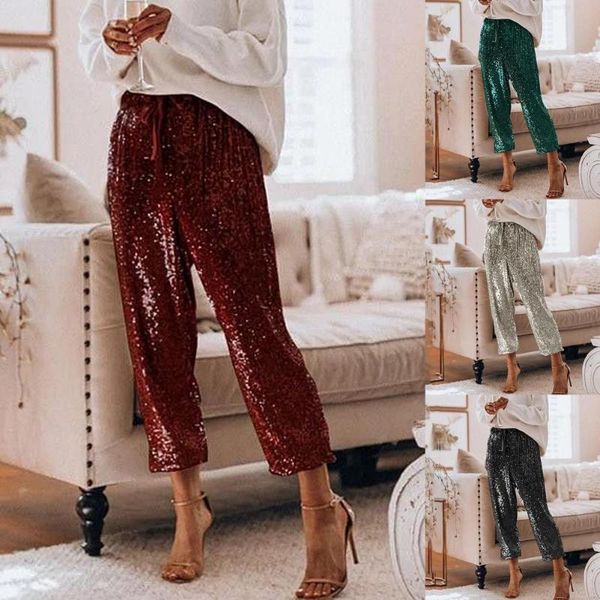 women casual sequin glitter skinny pencil pants high waist drawstring loose pencil trousers fashion party pants, Black;white
women casual sequin glitter skinny pencil pants high waist drawstring loose pencil trousers fashion party pants, Black;white