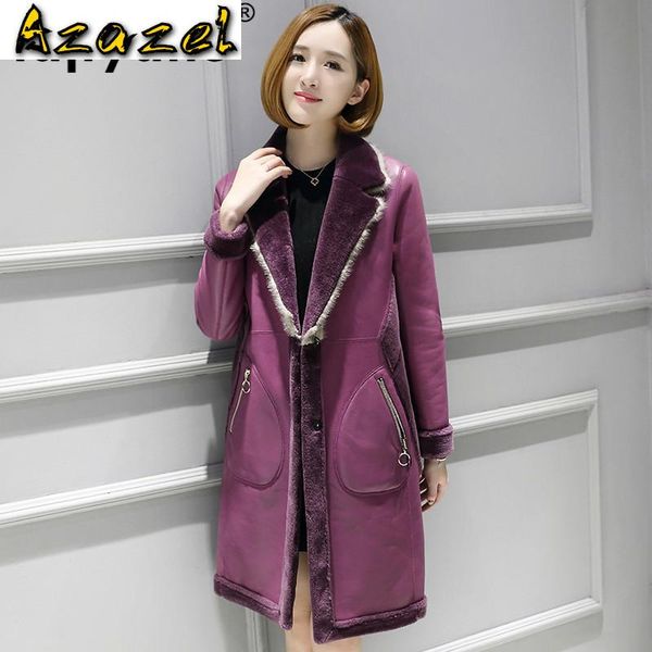 women's leather & faux real genuine jacketmink fur collar wool jacket korean vintage sheepskin coat autumn winter women clothes 2021 t3, Black
women's leather & faux real genuine jacketmink fur collar wool jacket korean vintage sheepskin coat autumn winter women clothes 2021 t3, Black