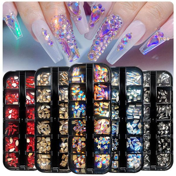 nail art decorations 12 lattice box charms crystal rhinestones for nails manicure tool 3d gold drill flat bottom diamond diy, Silver;gold
nail art decorations 12 lattice box charms crystal rhinestones for nails manicure tool 3d gold drill flat bottom diamond diy, Silver;gold