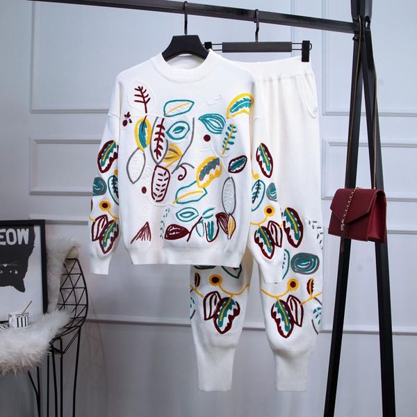women's two piece pants 2021 winter set women sweater sets suits fashion knitted sweater+long track autumn girl suit, White
women's two piece pants 2021 winter set women sweater sets suits fashion knitted sweater+long track autumn girl suit, White