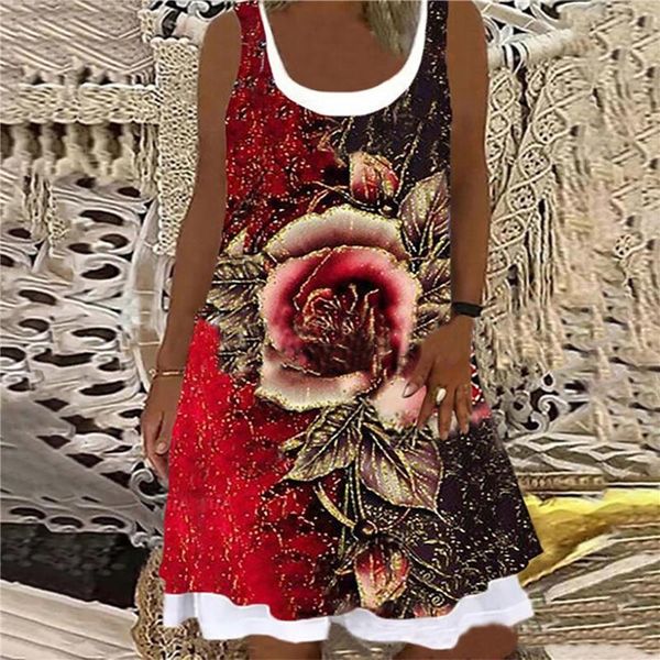 casual dresses women dress summer print 2021 elegant loose woman sleeveless beach party women's high quality, Black;gray
casual dresses women dress summer print 2021 elegant loose woman sleeveless beach party women's high quality, Black;gray