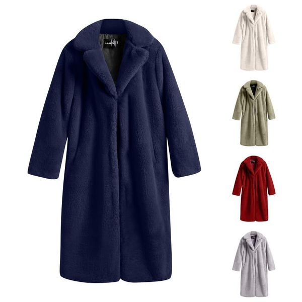 women's fur & faux fashion casual sheep shearing stitching coat mid-length wool pocketed shacket flannel jacket coats winter, Black
women's fur & faux fashion casual sheep shearing stitching coat mid-length wool pocketed shacket flannel jacket coats winter, Black