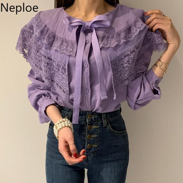 women's blouses & shirts neploe korean chic lace patchwork ruffles shawl blusas o neck up bow design long sleeve blouse elegant solid s, White
women's blouses & shirts neploe korean chic lace patchwork ruffles shawl blusas o neck up bow design long sleeve blouse elegant solid s, White