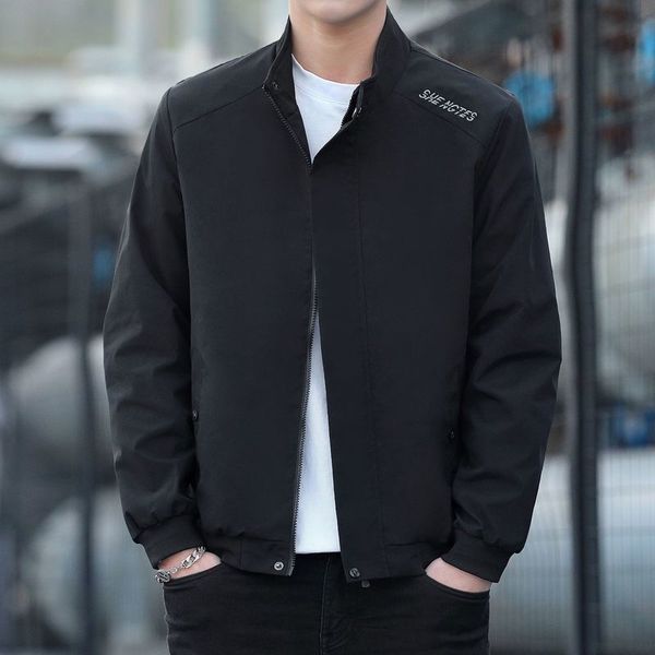 21 spring and autumn fashion thin stand collar coat new loose casual men's large korean jacket, Black;brown
21 spring and autumn fashion thin stand collar coat new loose casual men's large korean jacket, Black;brown