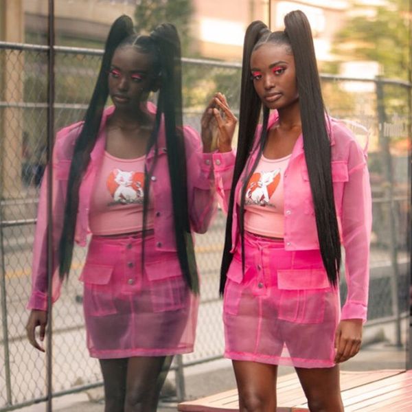 pink organza mesh two piece set jacket and skirt fashion 2021 club outfits cute 2 pcs matching sets d58-dd15, White
pink organza mesh two piece set jacket and skirt fashion 2021 club outfits cute 2 pcs matching sets d58-dd15, White