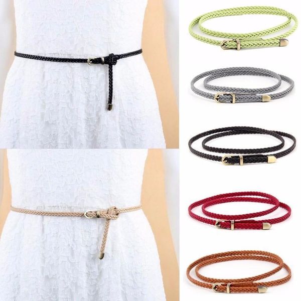 belts fashion women's dress thin belt pu leather solid color hand-woven braided female casual women slim waist chain, Black;brown
belts fashion women's dress thin belt pu leather solid color hand-woven braided female casual women slim waist chain, Black;brown
