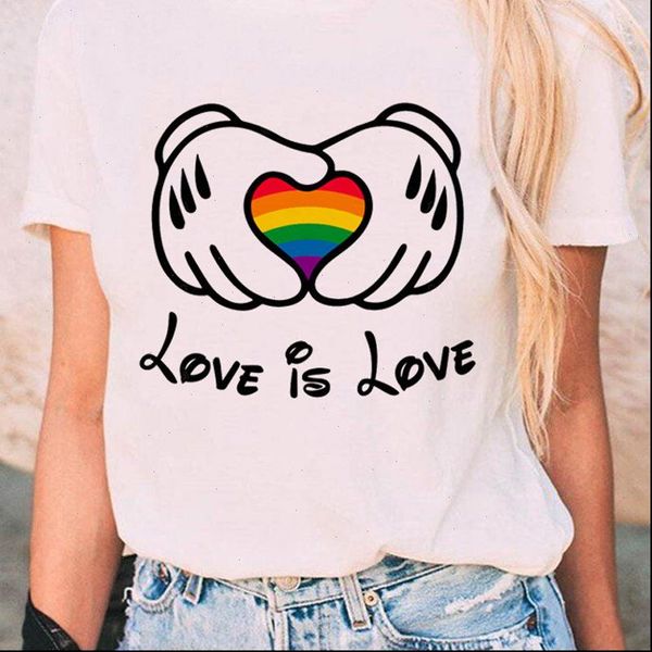 love is love rainbow graphic t shirt lesbian pride cartoon t shirt lesbian lady t shirt harajuku tee female, White
love is love rainbow graphic t shirt lesbian pride cartoon t shirt lesbian lady t shirt harajuku tee female, White