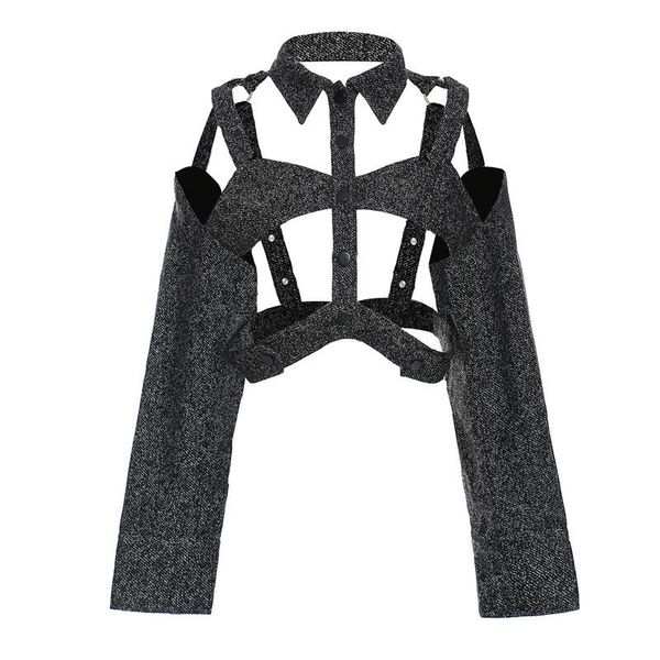 deat 2021 new spring and summer hollow out full sleeves turn-down collar fashion high waist short jacket female tide wp17301, Black;brown
deat 2021 new spring and summer hollow out full sleeves turn-down collar fashion high waist short jacket female tide wp17301, Black;brown