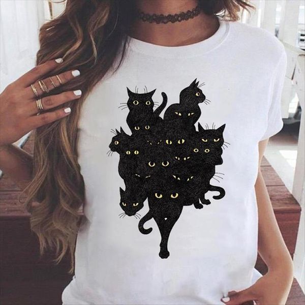 graphic cat summer cartoon funny womens t shirt kawaii clothes 90s animal print female tees, White
graphic cat summer cartoon funny womens t shirt kawaii clothes 90s animal print female tees, White