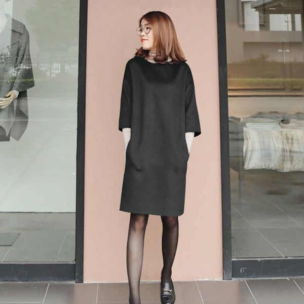 temperament sleeve autumn and winter tweed dress women's 2020 quarter new loose fall shoulder show thin fabric bottom skirt hot, Black;gray
temperament sleeve autumn and winter tweed dress women's 2020 quarter new loose fall shoulder show thin fabric bottom skirt hot, Black;gray