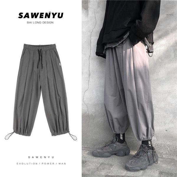 men's pants drawstring casual fashion solid color joggers men sweatpants streetwear hip hop loose straight trousers mens, Black
men's pants drawstring casual fashion solid color joggers men sweatpants streetwear hip hop loose straight trousers mens, Black